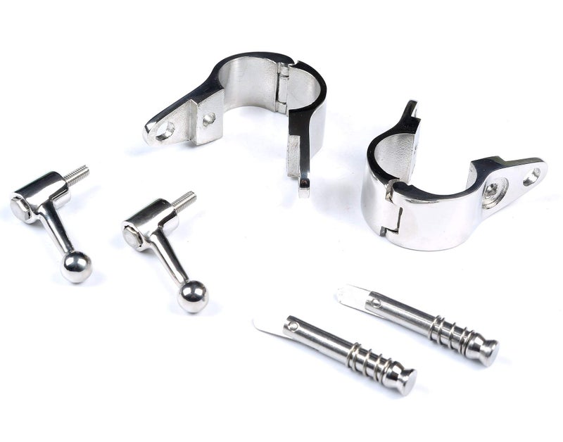 Mxeol Bimini Rail Mount Hinge 7/8 Inch W/Boat Pin Quick Release Stainless Steel Pair - Image 3